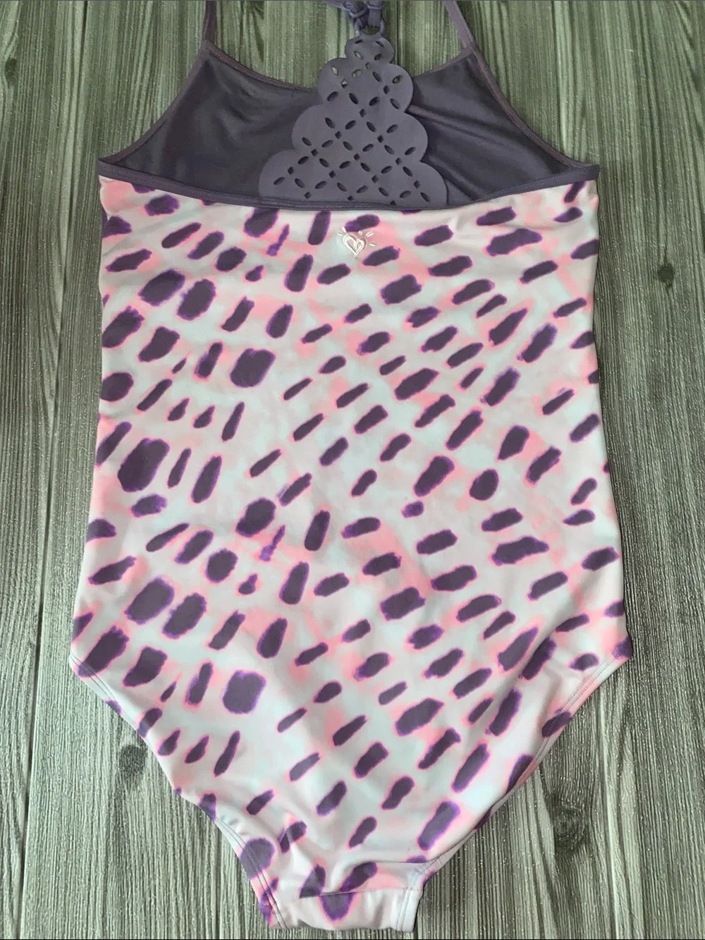 Justice Purple & Pink One-Piece Swimsuit Size 16 Girls